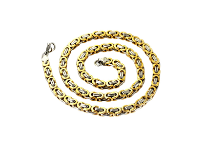 Gold Plated Mens Byzantine Chain